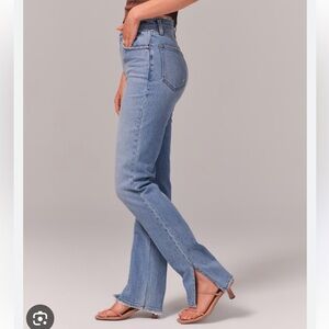 Abercrombie & Fitch Light Blue 90s Relaxed High-rise Jean, Curve Love